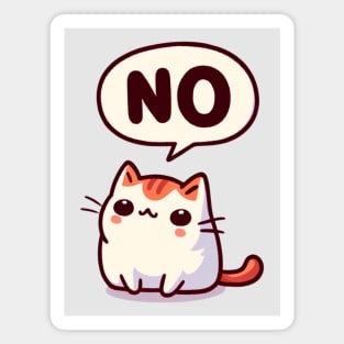 Cute Kitten Saying No Magnet